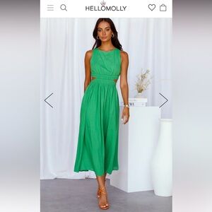 Hello Molly Midi Green Dress